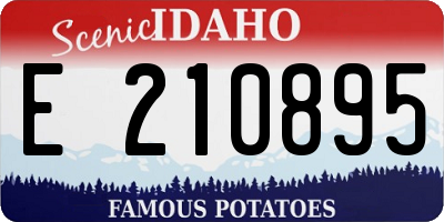 ID license plate E210895