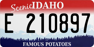 ID license plate E210897