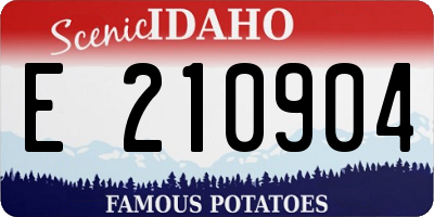 ID license plate E210904