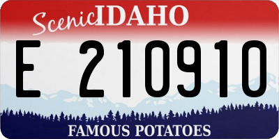 ID license plate E210910