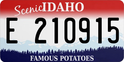 ID license plate E210915