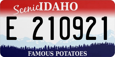 ID license plate E210921