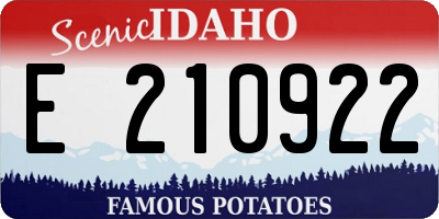 ID license plate E210922