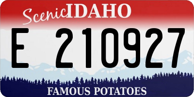 ID license plate E210927