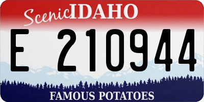ID license plate E210944
