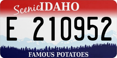 ID license plate E210952