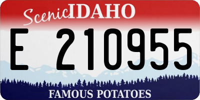 ID license plate E210955