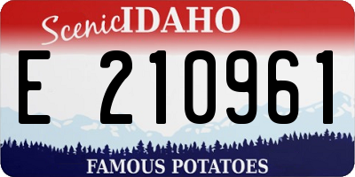 ID license plate E210961