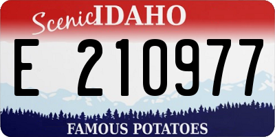 ID license plate E210977