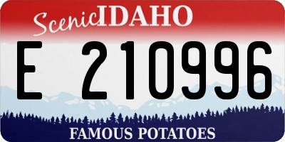 ID license plate E210996