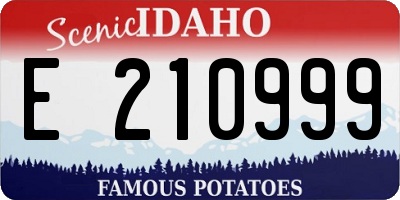 ID license plate E210999