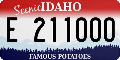 ID license plate E211000