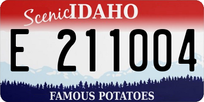 ID license plate E211004