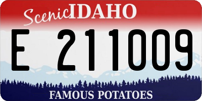 ID license plate E211009