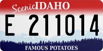 ID license plate E211014
