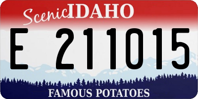 ID license plate E211015