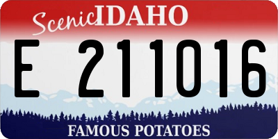 ID license plate E211016