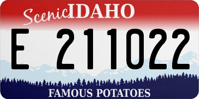 ID license plate E211022