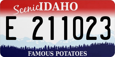 ID license plate E211023