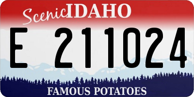 ID license plate E211024