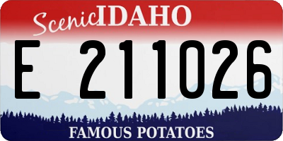 ID license plate E211026