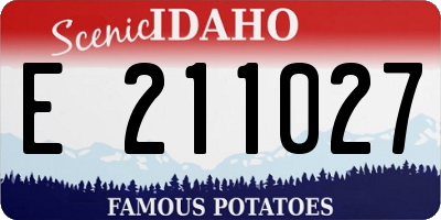 ID license plate E211027