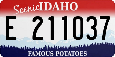 ID license plate E211037