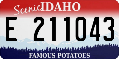 ID license plate E211043