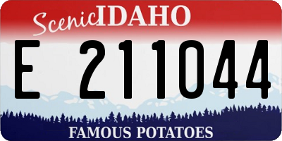 ID license plate E211044
