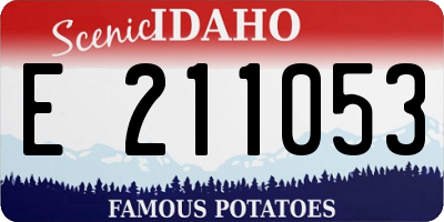ID license plate E211053