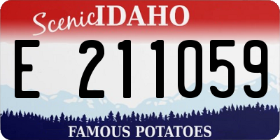 ID license plate E211059