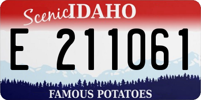 ID license plate E211061
