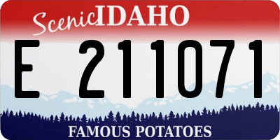 ID license plate E211071