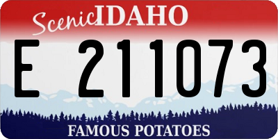 ID license plate E211073