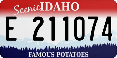 ID license plate E211074