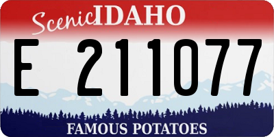 ID license plate E211077