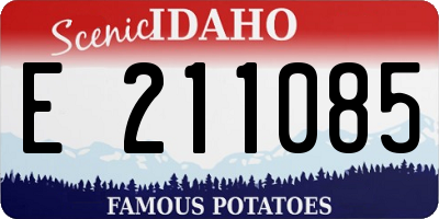 ID license plate E211085