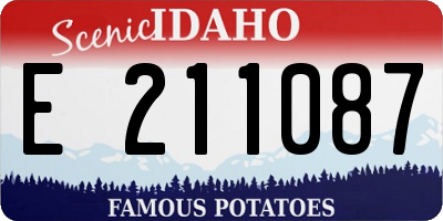 ID license plate E211087