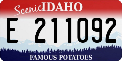 ID license plate E211092
