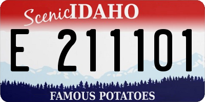 ID license plate E211101
