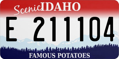 ID license plate E211104