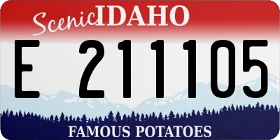 ID license plate E211105