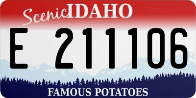 ID license plate E211106