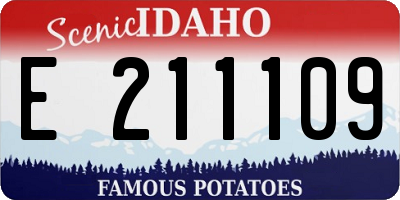 ID license plate E211109
