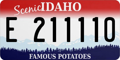 ID license plate E211110
