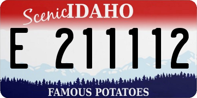 ID license plate E211112