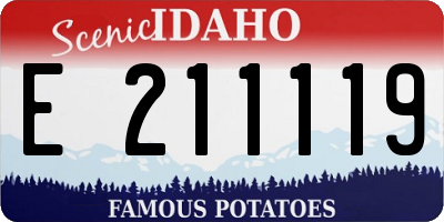 ID license plate E211119