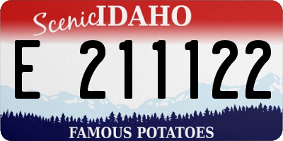 ID license plate E211122