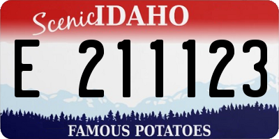 ID license plate E211123