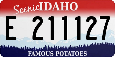 ID license plate E211127